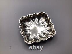 Vintage Pair Square, Shallow Footed Bowls 900 Silver 3.5