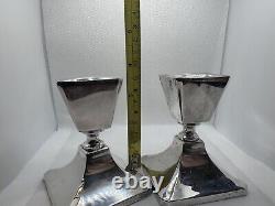 Vintage Pair Sterling 950 Weighted Candleholders