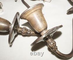 Vintage Pair Sterling Silver Candelabra Royal Danish Pat by International (InS)