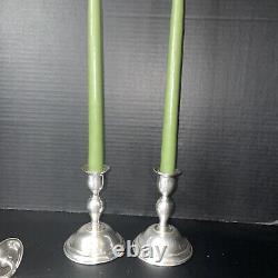 Vintage Pair Sterling Silver Candlesticks 10Convertible Candelabra Candle Holdr