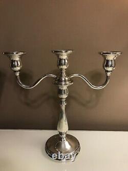 Vintage Pair Sterling Silver International Prelude Candlesticks Candelabra