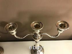 Vintage Pair Sterling Silver International Prelude Candlesticks Candelabra