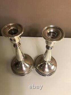 Vintage Pair Sterling Silver International Prelude Candlesticks Candelabra