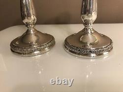 Vintage Pair Sterling Silver International Prelude Candlesticks Candelabra