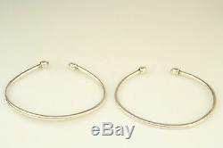 Vintage Pair Sterling Silver Mens Jamaican Wi 8.25 Cuff Bracelets 33.9 Grams Tw