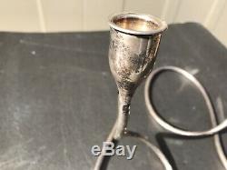 Vintage Pair Towle Sterling Silver Mid Century Modern Candle Holders