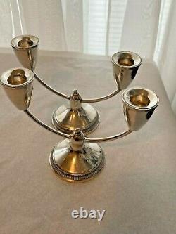 Vintage Pair Weighted Sterling Silver Candelabras