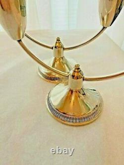 Vintage Pair Weighted Sterling Silver Candelabras