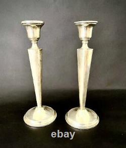 Vintage Pair Weighted Sterling Silver by Revere Candle Holders for Cartier