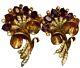 Vintage Pair Of 1940s Retro Corocraft Sterling Clips 2 Long