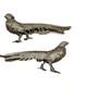Vintage Pair Of Brass/ Silver Pheasants Birds Marked