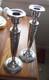 Vintage Pair Of C. D. Peacock 9 3/4 Sterling Candle Holders With Basket Pattern