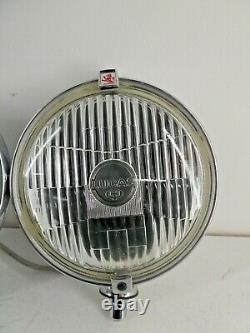 Vintage Pair of Classic Car Lucas FT/LR 10/11 Silver Sabre Spot Light Lamps A12