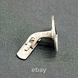 Vintage Pair of Danish Georg Jensen 60A Modernist Sterling Silver Cufflinks