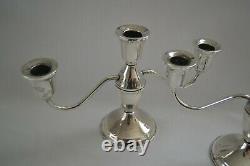 Vintage Pair of Duchin Sterling Silver 3 Light Candelabras