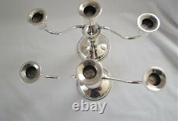 Vintage Pair of Duchin Sterling Silver 3 Light Candelabras