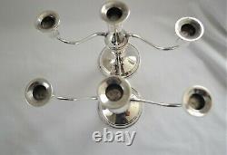 Vintage Pair of Duchin Sterling Silver 3 Light Candelabras