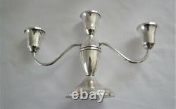 Vintage Pair of Duchin Sterling Silver 3 Light Candelabras