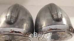 Vintage Pair of ELECTROLINE 2200 Headlights Hot Rat Rod V8 1932 1933 34 Roadster