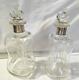 Vintage Pair Of E. Dragsted Sterling Silver Necked Danish Kluk Kluk Decanters X2