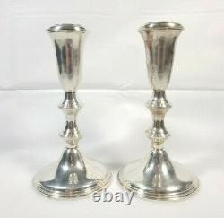 Vintage Pair of Empire #381 Weighted Sterling Silver Candlesticks