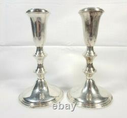 Vintage Pair of Empire #381 Weighted Sterling Silver Candlesticks
