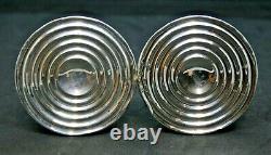Vintage Pair of Empire Sterling Silver # 46 Weighted Candleholders 502.5Gr