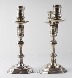 Vintage Pair of English Sterling Silver 2 Light Candelabras MJ Yates 1881g AE3