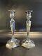 Vintage Pair Of Gm Co. Silver Plated Weighted Candlesticks Candle Holders