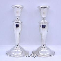 Vintage Pair of Gorham 815/1 925 Sterling Silver Weighted Candlesticks 6-3/4