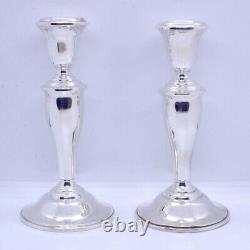 Vintage Pair of Gorham 815/1 925 Sterling Silver Weighted Candlesticks 6-3/4