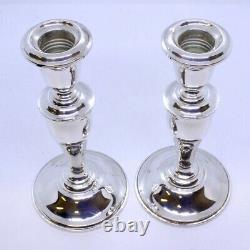 Vintage Pair of Gorham 815/1 925 Sterling Silver Weighted Candlesticks 6-3/4