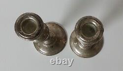 Vintage Pair of Gorham Sterling Silver Weighted Candlesticks 815/1