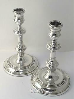 Vintage Pair of Hallmarked Sterling Silver Candlesticks (6 ¾ tall) 1977