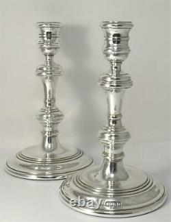 Vintage Pair of Hallmarked Sterling Silver Candlesticks (6 ¾ tall) 1977