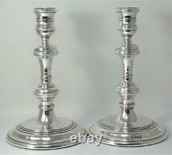 Vintage Pair of Hallmarked Sterling Silver Candlesticks (6 ¾ tall) 1977