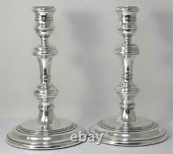 Vintage Pair of Hallmarked Sterling Silver Candlesticks (6 ¾ tall) 1977