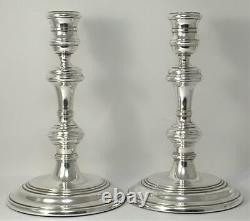 Vintage Pair of Hallmarked Sterling Silver Candlesticks (6 ¾ tall) 1977