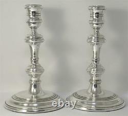 Vintage Pair of Hallmarked Sterling Silver Candlesticks (6 ¾ tall) 1977