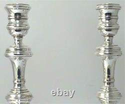 Vintage Pair of Hallmarked Sterling Silver Candlesticks (6 ¾ tall) 1977