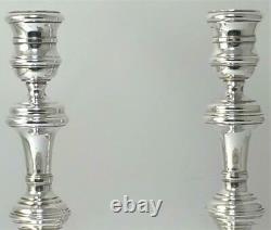 Vintage Pair of Hallmarked Sterling Silver Candlesticks (6 ¾ tall) 1977