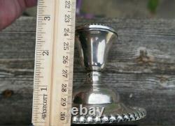 Vintage Pair of International Weighted Sterling Candlewick Candle Sticks