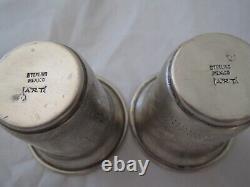 Vintage Pair of Judaica Kiddush Cups Sterling Silver