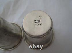 Vintage Pair of Judaica Kiddush Cups Sterling Silver