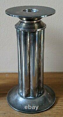 Vintage Pair of Silver Plate Swid Powell Candlesticks by Robert A. M. Stern