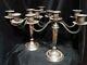 Vintage Pair Of Silver Plated Candelabra 5 Candle Rotating Or Removable Arms 10
