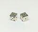 Vintage Pair Of Solid 925 Sterling Silver Taxco 2 Dice Cubes