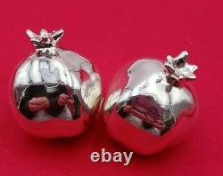 Vintage Pair of Sterling Silver 925 Pomegranate Figurines (#314)