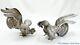 Vintage Pair Of Sterling Silver Camusso Fighting Roosters