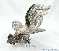 Vintage Pair of Sterling Silver Camusso Fighting Roosters